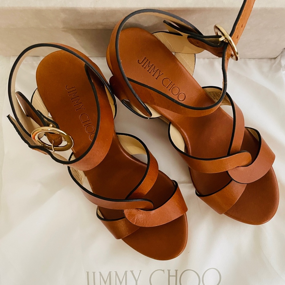Jimmy Choo Wedge Sandals (100mm)